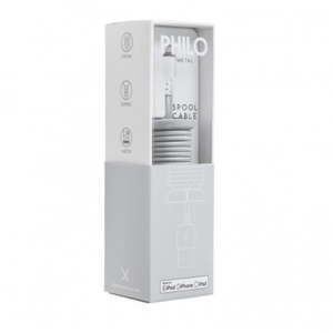 Nabíjecí USB kabel pro Apple ve stříbrné barvě Philo Energy, délka 1 m