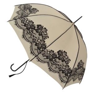 Béžový holový deštník Vintage, ⌀ 95 cm