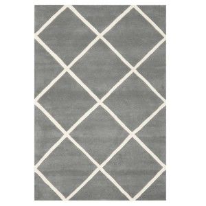 Vlněný koberec Safavieh Eliza, 121 x 182 cm, šedý