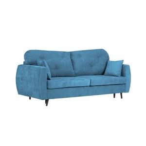 Modrá třímístná rozkládací pohovka s úložným prostorem Kooko Home Bluzz