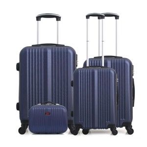 Sada 4 modrých cestovních kufrů na kolečkách Hero Lipari-C