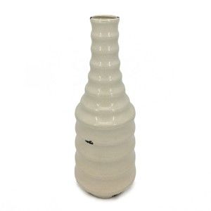 Krémová váza z keramiky Moycor Tian, výška 40,5 cm