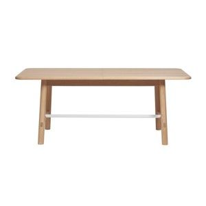 Rozkládací stůl z dubového dřeva s bílou příčkou HARTÔ Helene, šířka 190 - 240 cm
