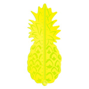 Žluté pravítko ve tvaru ananasu Just Mustard Tropical