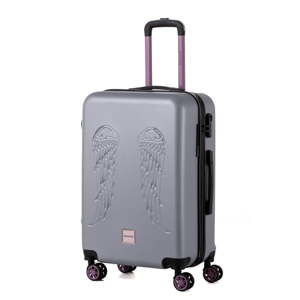 Šedý cestovní kufr Berenice Wingy, 71 l