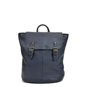 Tmavě modrý kožený batoh Roberta M Misco