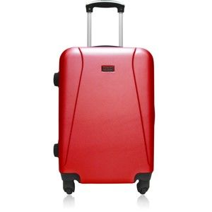 Červený cestovní kufr na kolečkách Hero Lanzarote, 91 l