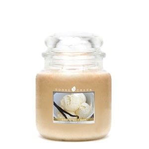 Vonná svíčka ve skleněné dóze Goose Creek Tmavě vanilkové fazole, 75 hodin hoření