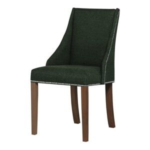 Tmavě zelená židle s tmavě hnědými nohami z bukového dřeva Ted Lapidus Maison Patchouli