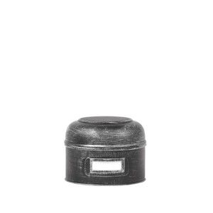 Černá kovová dóza LABEL51 Antigue, ⌀ 13 cm