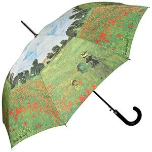 Zelený holový deštník Von Lilienfeld Field of Poppies, ø 100 cm