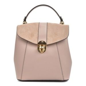 Růžový kožený batoh Isabella Rhea Milesso