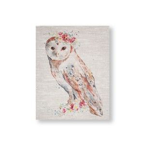 Obraz Graham & Brown Watercolour Floral Owl, 40 x 50 cm