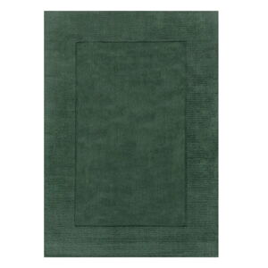 Tmavě zelený vlněný koberec Flair Rugs Siena, 80 x 150 cm