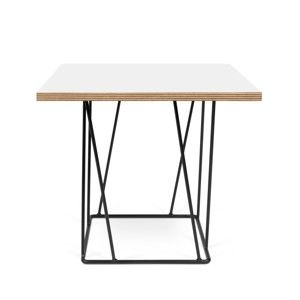 Bílý konferenční stolek s černými nohami TemaHome Helix, 50 cm