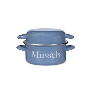 Modrý smaltovaný hrnec na mušle Garden Trading Mussel, 2,6 l