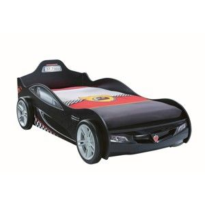 Černá dětská postel ve tvaru auta Coupe Carbed Black, 90 x 190 cm