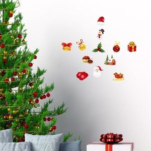 Sada 12 vánočních samolepek Ambiance Christmas decorations