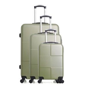 Sada 3 zelených cestovních kufrů na kolečkách Hero Coronado