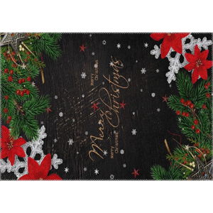 Koberec Vitaus Christmas Period Black Sign, 50 x 80 cm