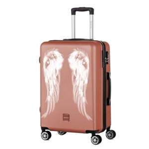 Starorůžový cestovní kufr Berenice Wings, 71 l