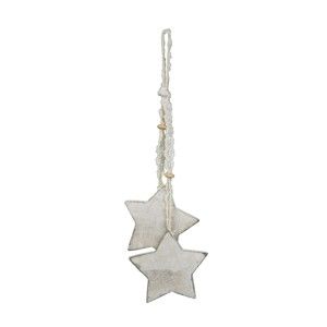 Velká bílá závěsná vánoční dekorace ve tvaru hvězdiček Ego dekor
