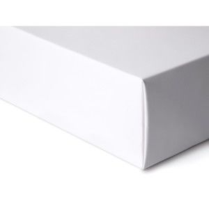 Bílé prostěradlo z bavlněného saténu Maison Carezza Magnolia, 240 x 260 cm