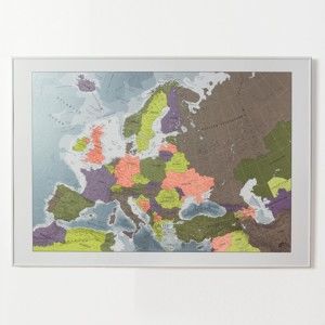 Magnetická mapa Evropy The Future Mapping Company Europe, 100 x 70 cm