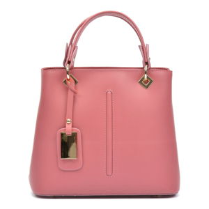 Růžová kožená kabelka Roberta M Giada