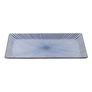 Modrý porcelánový talíř Tokyo Design Studio Yoko, 21 x 11 cm