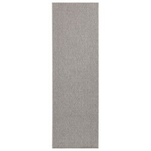 Šedý běhoun BT Carpet Sisal, 80 x 450 cm