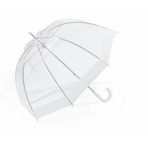 Transparentní holový deštník s bílými detaily Birdcage, ⌀ 85 cm