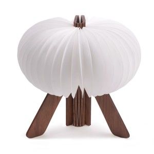 Hnědo-bílá skládací stolní lampa Gingko Space Walnut