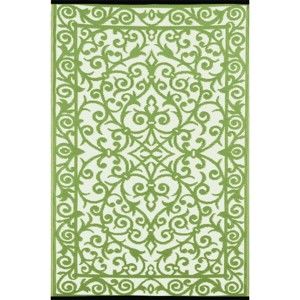 Zeleno-béžový oboustranný koberec vhodný i do exteriéru Green Decore Gala, 150 x 240 cm