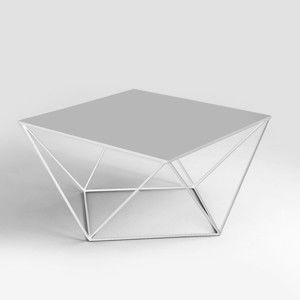 Bílý konferenční stolek Custom Form Daryl, 80 x 80 cm