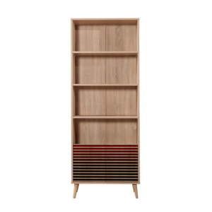 Knihovna Booki Red Classic, 198 x 75 cm