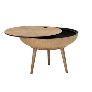 Konferenční stolek s úložným prostorem a s detaily z dubového dřeva Bloomingville
