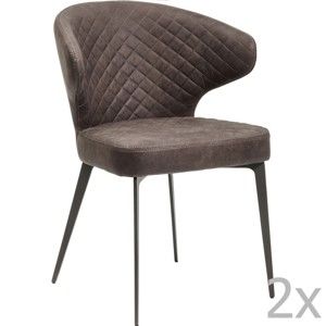Sada 2 tmavě šedých židlí Kare Design Amsterdam Grey