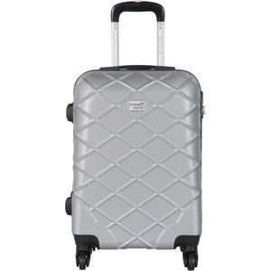 Světle šedé kabinové zavazadlo na kolečkách Travel World, 44 l