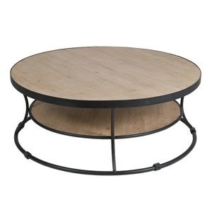Konferenční stolek z laminovaného smrkového dřeva a železa Santiago Pons Curve