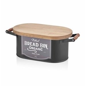 Černá dóza na chléb The Mia Bread, délka 48 cm
