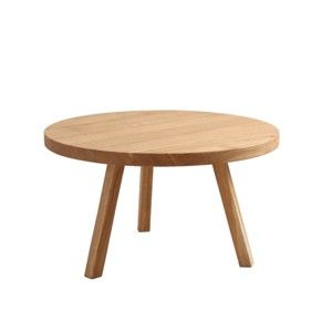 Konferenční stolek z dubového masivu Custom Form Treben, průměr 80 cm
