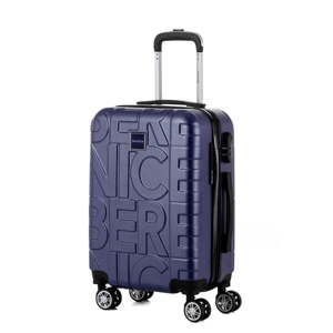 Tmavě modrý cestovní kufr Berenice Typo, 44 l