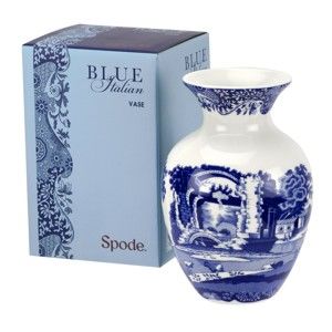 Bílomodrá porcelánová váza Spode Blue Italian Romanza
