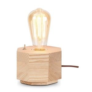 Stolní lampa z dubového dřeva Citylights Kobe One