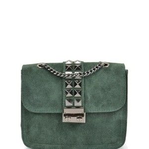 Zelená kožená kabelka Mangotti Lumido