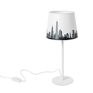 Černo-bílá stolní lampa SULION Skyline