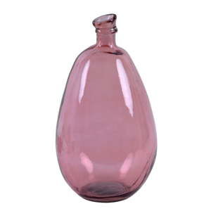 Růžová váza z recyklovaného skla Ego Dekor Simplicity, výška 47 cm