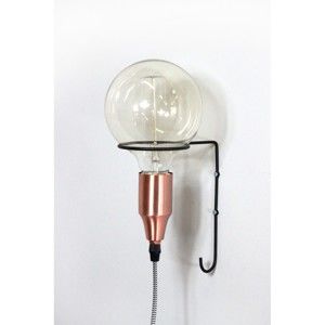 Nástěnná lampa s šedým kabelem Red Cartel Atom