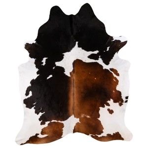 Pravá hovězí kůže Arctic Fur Tricolor, 237 x 211 cm